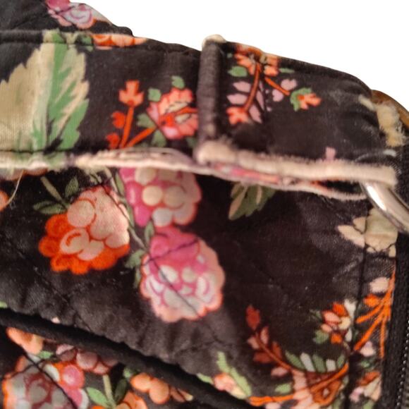 Vera Bradley Crossbody – Black with Pink Floral Cluster – Very Good Condition - Picture 7 of 8
